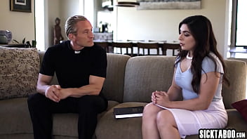 Preview 1 of Grandma Tube Orgasm - SickTaboo.com - Perverted priest fulfilled big ass teens Keira Croft sinful anal desires