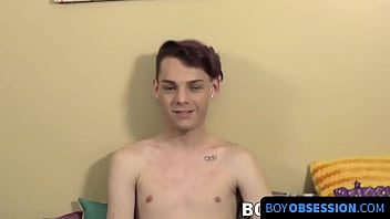 Preview 3 of Sophie Ftv Fuck - BoyObsession.com - Lonely twink Max plays with his cock following an interview
