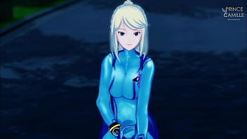 Preview 4 of Hard Very Hard Panisment - Samus wants to recharge her energies in the middle of a mission - Metroid