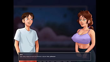 Preview 4 of Kristina Rose Thresome - Summertime Saga Cap 19 - Trio Con Mi Vecina