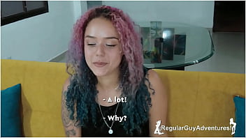 Preview 1 of Hindi Sex Video Lediash Donlodeg - Luna is shy in her first time on camera - RegularGuyAdventures