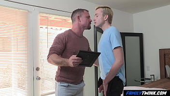 Preview 2 of Love 281 - FamilyTwink - Jerking Off with My Stepdad&#039_s Young Pics