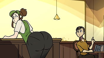 Preview 4 of Hidden Cam Drunk Chubby Norway - Chubby Barista with Giant Lactating Boobs - 3D Cartoon Parody HQ