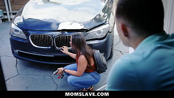 Preview 1 of Macy Leigh Babestation - Stepson Takes Car Crash Blame in Return of Freeuse His Body - Momslave