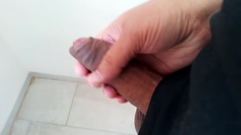 Preview 3 of Asian Grjaneie - Pissing,  growing penis,  from soft to hard,  slowly stroking my uncut cock. September 6,  2023.