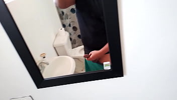 Preview 4 of Asian Grjaneie - Pissing,  growing penis,  from soft to hard,  slowly stroking my uncut cock. September 6,  2023.