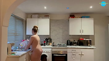 Preview 1 of Family Dec - AMATEUR TEENAGER Naked Cleaning