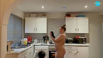 Preview 4 of Family Dec - AMATEUR TEENAGER Naked Cleaning