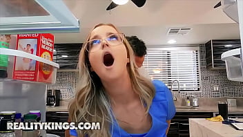 Preview 2 of Teen Agers Step Mom - Nurse (Codi Vore) Is About To Go To Work But Her Bf (Damon Dice) Wants To Fuck Her In The Kitchen - Reality Kings