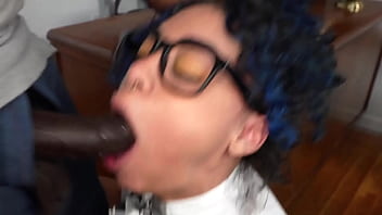 Preview 3 of Old Lady D Sex Video - Curly Rican gets fucked by her  teacher&#039_s Big Dick