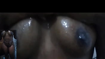 Preview 2 of Nikolet Seya - Cyndy Blackslave - Open pussy and ass in the shower