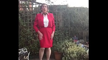 Preview 1 of Mom San Raps Xxx Hd Big - Red Blouse &amp_ Skirt  - Johanna Clayton