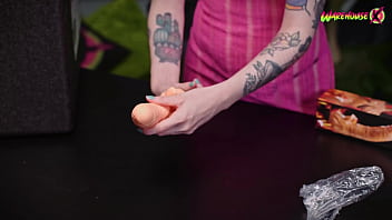 Preview 1 of Mom Maza Com - Gigi Rouge unboxing and testing huge toys on her tight pussy