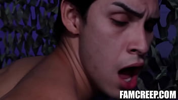 Preview 4 of Dogxxxvideowww - step son Aaron Perez finds gay porn open on Rodrigo Amor computer