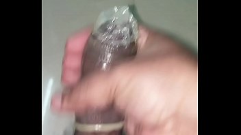 Preview 1 of Hindi Dubbed Mom Room - Indian man cums in a dotted condom