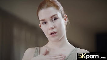 Preview 1 of Bbw Big Booty Web - 5KPORN Hot Redhead Kaira Love Spreads Her Shaved Pussy