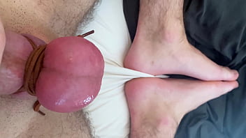 Preview 3 of Tuktuk Protal - Teen Boy Feet Cbt jerking off precum Bondage