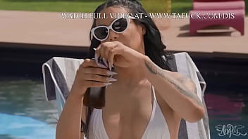 Preview 2 of Yoga Pounded - Eva&#039_s Creamy Pool Fuck / TransAngels  / download full atwww.tafuck.com/dis
