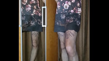 Preview 1 of Art Erotic Fine Nude Photography - Crossdresser wearing lace lingerie slipdress