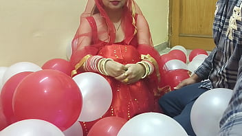 Preview 1 of Pussy Seen Open - First Night of a Newly Married Desi Beautiful Hot Wife Fucked by Husband in Hindi