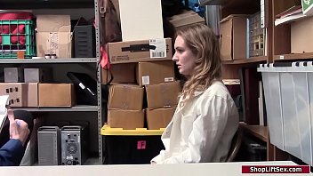 Preview 1 of Dirty Little Sluts 2 - Blonde shoplifter gets facefucked hard