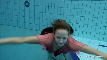 Preview 1 of Finddoble Penetracion - Big tits Silvie swims and shows hairy pussy