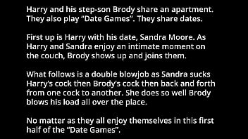 Preview 1 of Vashi Mallu Aunty - DN1) Monica Sexxxton and Sandra Moore get naked,  take turns giving two guys blowjobs and get a facial