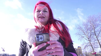 Preview 2 of Mx Player Fuck - GERMAN SCOUT - Redhead Pale MILF Mina Knight Pickup for Casting Fuck in Berlin