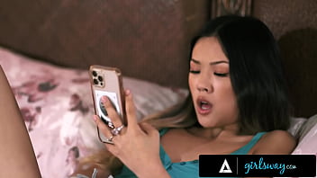 Preview 1 of Aksi Melampau - GIRLSWAY - Sexy Asian Lulu Chu Teaches Her Stepsister How To Masturbate After Getting Caught
