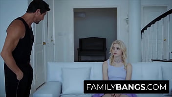 Preview 1 of Leasbian Milk - FamilyBangs.com ⭐ Cutie Blonde Getting her Pink Fleshy Pussy Stacked by Dad&#039_s Old Bone,  Chloe Cherry,  Tommy Gunn