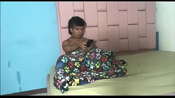 Preview 1 of Monsters Cock Checks Girls - mientras mi hermanastro se concentra en su celular viendo porno noto como se le empieza a parar el pene y me pone cachonda as&iacute_ que lo empiezo a acariciar