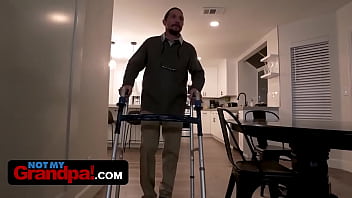 Preview 1 of Xxx Move Full 12hrs - NotMyGrandpa - Hot Blonde Girls With Big Booty Satisfies Every Dirty Desire Of Her StepGrandpa