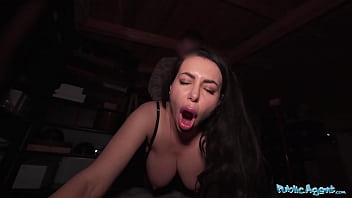 Preview 4 of First Time Sex Gril Blading - Public Agent Huge tits MILF public POV sloppy blowjob hardcore doggystyle fast fuck for curvy cougar