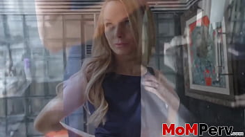 Preview 1 of Cheerful Massages - Babe stepmom Jane Doux riding hard after POV blowjob