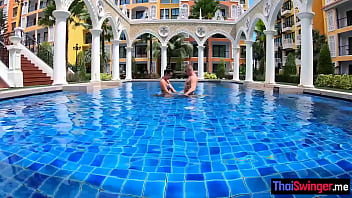 Preview 2 of Han Xian - Pool time with horny big ass Asian teen before she enjoyed passion massage