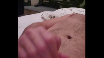 Preview 1 of Allaitement Adulte - Sexy Man Masturbating and Cummin&#039_