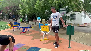 Preview 2 of Llily Dixon - juego con chico extra&ntilde_o en el parque al avioncito y terminamos en casa de sus padrastros follando muy rico hl
