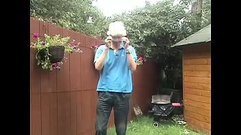 Preview 1 of Double Sided Femdom - Outdoor strip and wank with anal play