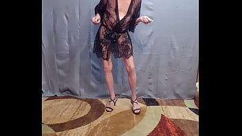 Preview 1 of Blowing Meth Clouds Into Pussy - Sexy Little Busy-Bottom wiggling in black lingerie