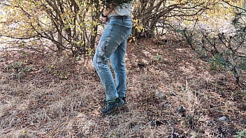 Preview 3 of Public In Japan - Redhead risky masturbate and pee in the forest 4K
