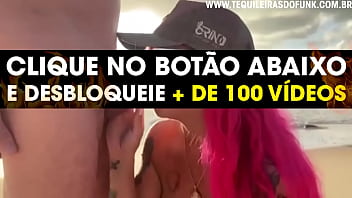Preview 2 of Jerkin My Gf - Debora Fantine Transando com Rastafari na Praia de Nudismo