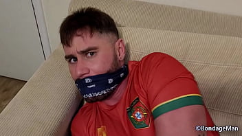 Preview 3 of Xxx Sex Crot - Two soccer players tied up and gagged together by the opposing team Henrique Becker and Jeff Carvalho | PREVIEW