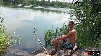 Preview 1 of Study In Exam - Teen seduced a married fisherman and fucked him on the lake