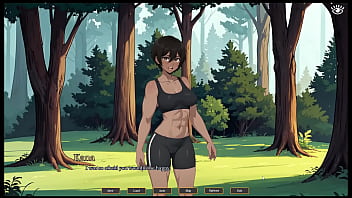 Preview 2 of Condoms Cocks - Tomboy Sex in Forest [ HENTAI Game ] Ep.3 outdoor creampie my GF at the beach !