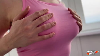 Preview 1 of Girl Cute Super Hot - Muscular Guy Fucked Tender Beauty&#039_s Mouth and Wet Pussy and Cum on Her Big Ass