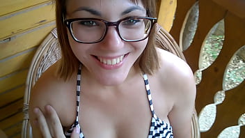 Preview 1 of Mature And Teen Ffm - Girl next door wears Glasses and is Good at Sucking