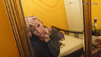 Preview 4 of Sex Big Boober - Clip 92A Amelia Punk Makes Her Make-Up - Full Version Sale: $6