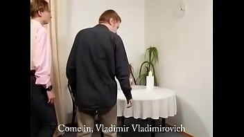 Preview 1 of Fat Cracksmoking Mom Fucking Son - Spanking his wife in front of his friend and boss
