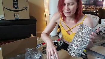 Preview 2 of Tiny Titty Kitty In Panties - Unboxing Amazon wish list gift from a fan