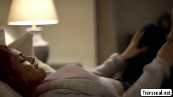 Preview 1 of Cachando Dormida - Latina Trans stepmom Foxxy analed by her handsome stepson